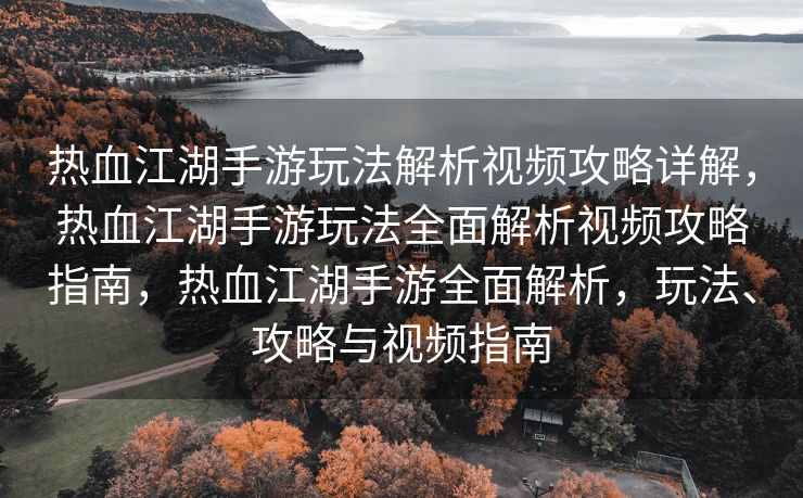热血江湖手游玩法解析视频攻略详解，热血江湖手游玩法全面解析视频攻略指南，热血江湖手游全面解析，玩法、攻略与视频指南
